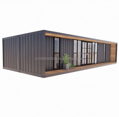 Estructura principal Tubos cuadrados de acero galvanizado de lujo 2 dormitorios módulo de contenedor plano para casa conveniente en 20 pies o 40 pies