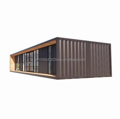 Estructura principal Tubos cuadrados de acero galvanizado de lujo 2 dormitorios módulo de contenedor plano para casa conveniente en 20 pies o 40 pies