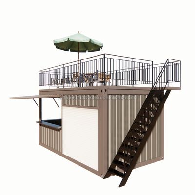 Contenedor portátil estándar Casa prefabricada de acero Oficina móvil 20 pies Contenedor plegable expandible Casa para sala de actividades