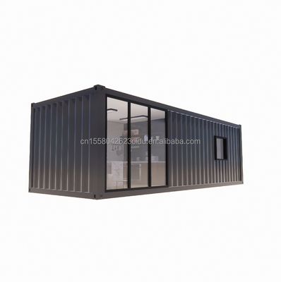 Pared 50/75/100mm Panel de sándwich de onda 20 pies Hermosas casas prefabricadas de contenedores con acero galvanizado