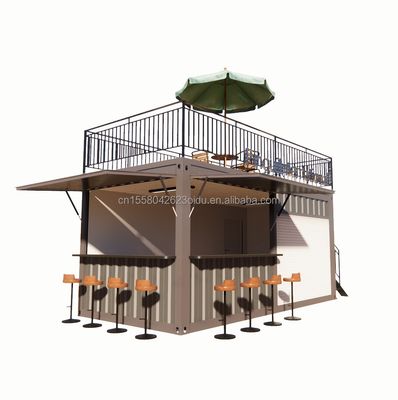 Contenedor portátil estándar Casa prefabricada de acero Oficina móvil 20 pies Contenedor plegable expandible Casa para sala de actividades