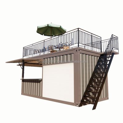 Contenedor portátil estándar Casa prefabricada de acero Oficina móvil 20 pies Contenedor plegable expandible Casa para sala de actividades