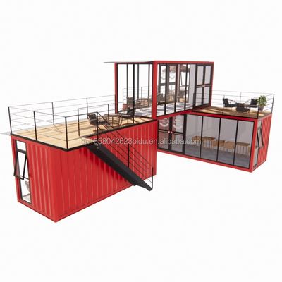 50/75/100 mm Panel de sandwich de onda Modular de pared Tienda móvil para contenedores Tienda de postres calle Prefab Café Quiosco Booth Diseño