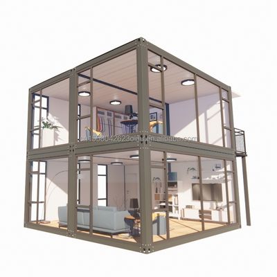 Conveniencia de oficina para supermercado Gran pared de cortina ventana de vidrio Casa móvil Sala de contenedores