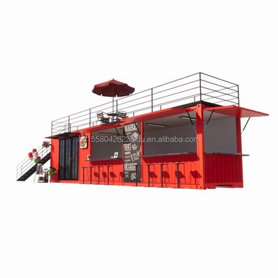 Tienda 20ft 40ft Container Tienda Expansión Booth Diseñar su propia cafetería al aire libre con ventanas de aleación de aluminio