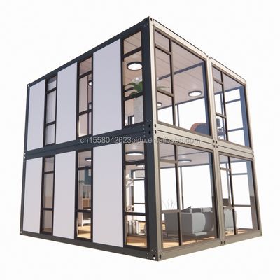 Conveniencia de oficina para supermercado Gran pared de cortina ventana de vidrio Casa móvil Sala de contenedores