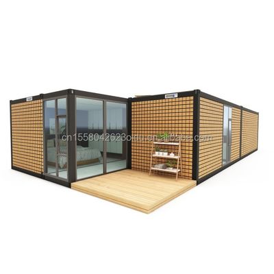 Cuadro de acero de acero galvanizado con flexión de acero 180g 20ft 40ft Casa prefabricada con diseño de contenedor moderno y paredes de paneles sandwich de onda