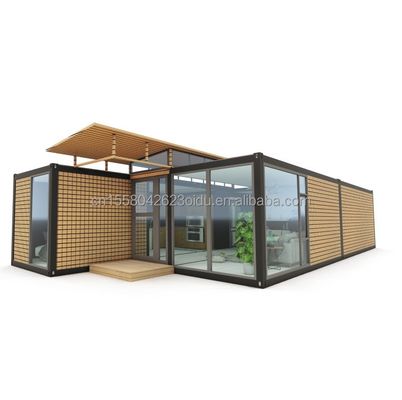 Cuadro de acero de acero galvanizado con flexión de acero 180g 20ft 40ft Casa prefabricada con diseño de contenedor moderno y paredes de paneles sandwich de onda