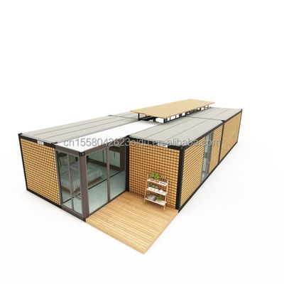 Cuadro de acero de acero galvanizado con flexión de acero 180g 20ft 40ft Casa prefabricada con diseño de contenedor moderno y paredes de paneles sandwich de onda