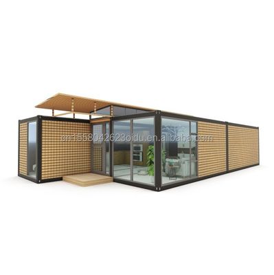Cuadro de acero de acero galvanizado con flexión de acero 180g 20ft 40ft Casa prefabricada con diseño de contenedor moderno y paredes de paneles sandwich de onda