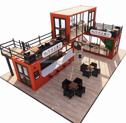 20 pies prefabricado personalizado bar de contenedores para cafeterías móviles con color personalizado y flexión de acero galvanizado
