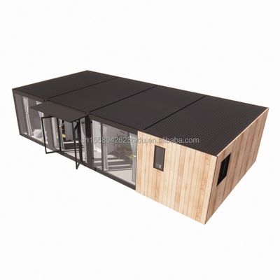 Color personalizado Bar de contenedor robusto de dos pisos Mini tienda emergente de 20 pies con tubos cuadrados de acero galvanizado