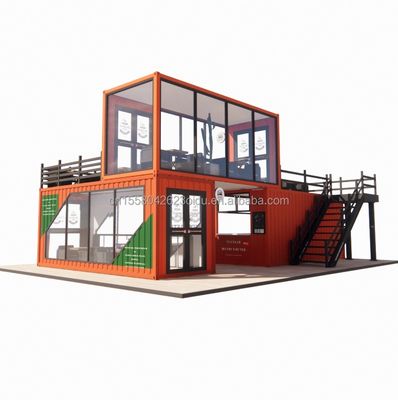 20 pies prefabricado personalizado bar de contenedores para cafeterías móviles con color personalizado y flexión de acero galvanizado