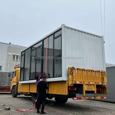 Cuadro de acero de color personalizado acero galvanizado doblado 180g plegable de paquete plano Casa de contenedores para alojamiento dormitorio