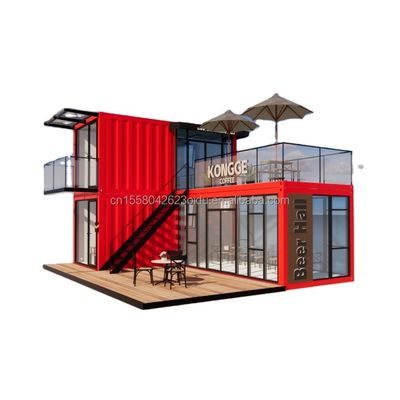 Pingui 20ft/40ft de acero galvanizado Tubos cuadrados de envío Contenedor de café Contenedor portátil Restaurante para tienda