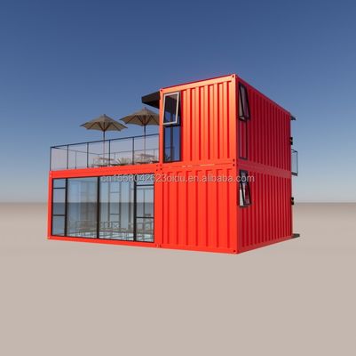 Pingui 20ft/40ft de acero galvanizado Tubos cuadrados de envío Contenedor de café Contenedor portátil Restaurante para tienda