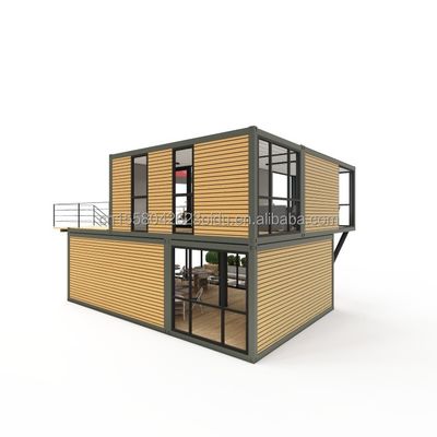 Estructura de tubos cuadrados de acero galvanizado Bar de contenedores de envío con ventana Ventanas de aleación de aluminio