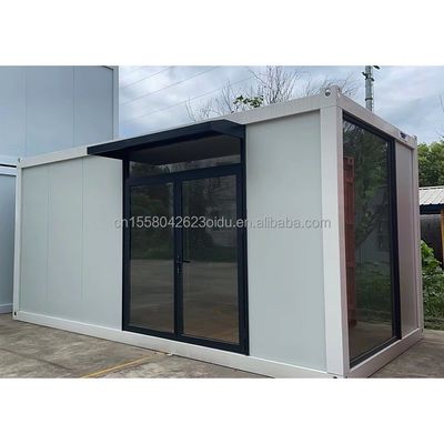 Casa de contenedores prefabricada de 20 pies de color personalizado con cocina y un dormitorio para ventanas de hotel de aleación de aluminio