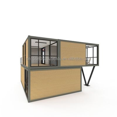Estructura de tubos cuadrados de acero galvanizado Bar de contenedores de envío con ventana Ventanas de aleación de aluminio