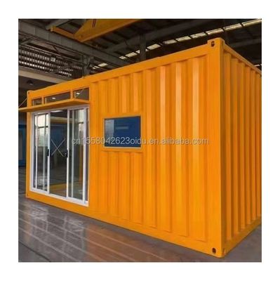 Tubos cuadrados de acero galvanizado estructura principal casas prefabricadas de 20 pies contenedores modernos portátiles paquete plano vivienda para hotel