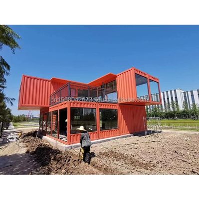 Estructura prefabricada de acero Contenedor Restaurante Cocina Dormitorio con ventanas de aleación de aluminio y diseño de ventana grande