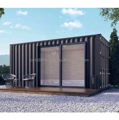 Tubos cuadrados de acero galvanizado estructura principal casas prefabricadas de 20 pies contenedores modernos portátiles paquete plano vivienda para hotel