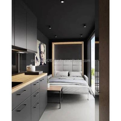 Tubos cuadrados de acero galvanizado estructura principal casas prefabricadas de 20 pies contenedores modernos portátiles paquete plano vivienda para hotel