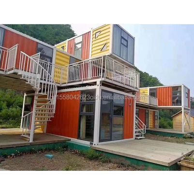 Estructura prefabricada de acero Contenedor Restaurante Cocina Dormitorio con ventanas de aleación de aluminio y diseño de ventana grande