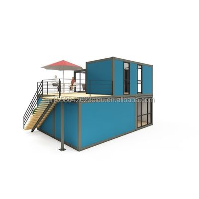Edificios modulares de acero Hoteles Container Houses Movable Prefab 40ft Shipping Container de comida rápida Restaurante Cafetería Cafetería y bar