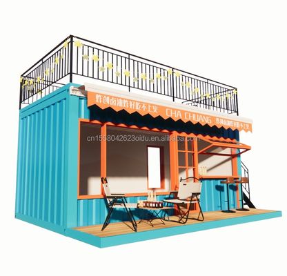 20 pies Dos capas de embalaje plano Contenedor de marco de acero Garage Tienda de venta al por menor Diseño moderno y acero galvanizado Doblaje 180g