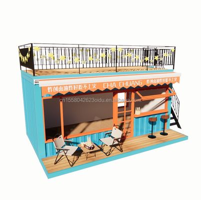 20 pies Dos capas de embalaje plano Contenedor de marco de acero Garage Tienda de venta al por menor Diseño moderno y acero galvanizado Doblaje 180g