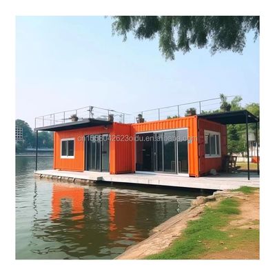Baño y tubos cuadrados de acero galvanizado estructura principal en 20 pies estructura de acero ligero habitación de contenedores para restaurante