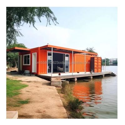 Baño y tubos cuadrados de acero galvanizado estructura principal en 20 pies estructura de acero ligero habitación de contenedores para restaurante