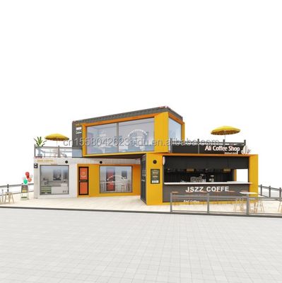 Aluminio de aleación Ventanas 20ft 40ft Prefab Mobile Bar de envío Cafeterías Restaurantes Contenedor Casa modular Hogar