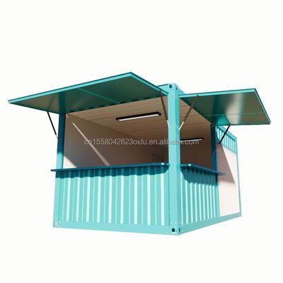 Tienda pop-up de color personalizada Contenedor Tienda de café / bar / comida rápida en un embalaje plano de 20 pies para la promoción del supermercado