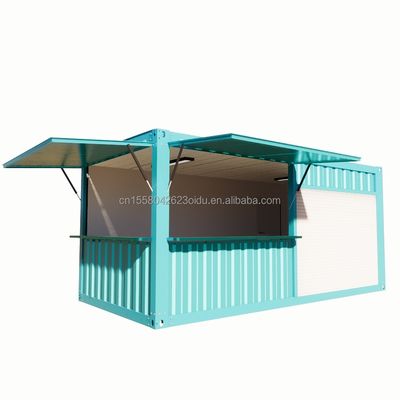 Tienda pop-up de color personalizada Contenedor Tienda de café / bar / comida rápida en un embalaje plano de 20 pies para la promoción del supermercado