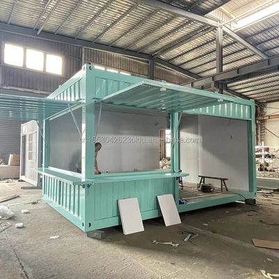Tienda pop-up de color personalizada Contenedor Tienda de café / bar / comida rápida en un embalaje plano de 20 pies para la promoción del supermercado