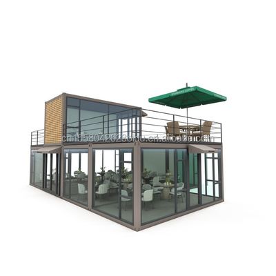 Tubos cuadrados de acero galvanizado estructura principal villa prefabricada casa moderna contenedor modular de lujo tres dormitorios