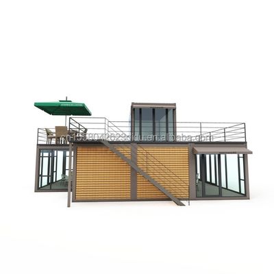 Tubos cuadrados de acero galvanizado estructura principal villa prefabricada casa moderna contenedor modular de lujo tres dormitorios
