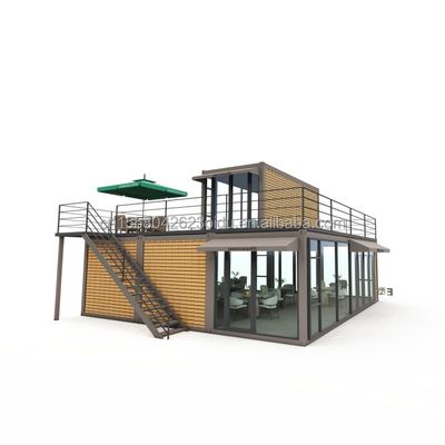 Tubos cuadrados de acero galvanizado estructura principal villa prefabricada casa moderna contenedor modular de lujo tres dormitorios