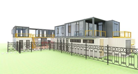 Tubos cuadrados de acero galvanizado estructura principal para diseño y construcción de casas de contenedores de hoteles personalizados