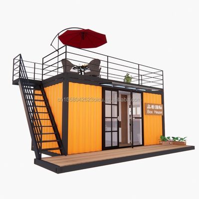 Hotel 20 pies Contenedor portátil Tienda de ropa Cafetería prefabricada Tienda móvil Almacén