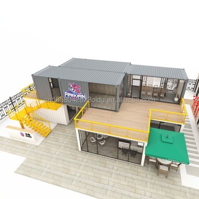 Tubos cuadrados de acero galvanizado estructura principal para diseño y construcción de casas de contenedores de hoteles personalizados