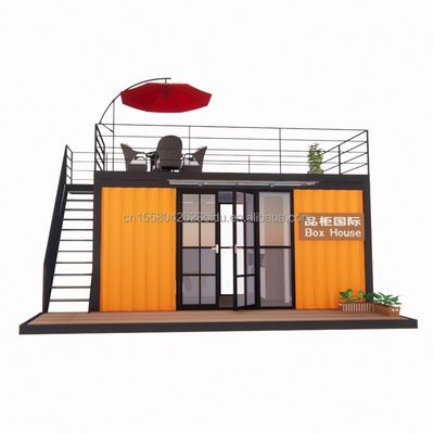 Hotel 20 pies Contenedor portátil Tienda de ropa Cafetería prefabricada Tienda móvil Almacén