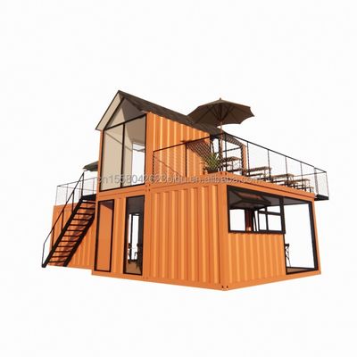 Techo inclinado personalizado Estructura de acero Pared de la villa 50/75/100mm Panel de sándwich de onda Baño y 3 dormitorios Casa de contenedores