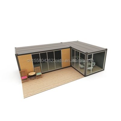 Cuadro de acero acero galvanizado doblado de 180g Cabinas de troncos prefabricadas sencillas Cabinas portátiles de madera para casas pequeñas de 20 pies o 40 pies