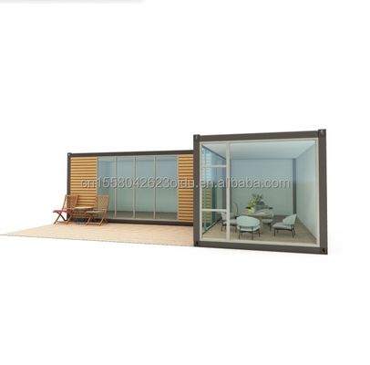 Cuadro de acero acero galvanizado doblado de 180g Cabinas de troncos prefabricadas sencillas Cabinas portátiles de madera para casas pequeñas de 20 pies o 40 pies