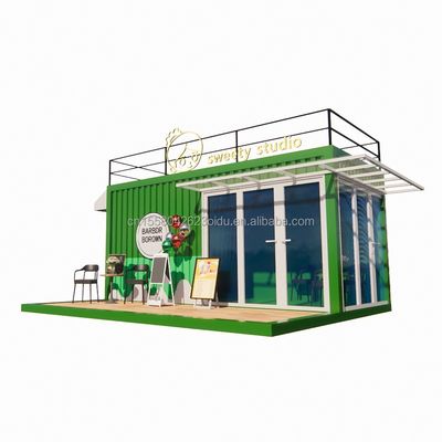 50/75/100mm Panel Sandwich de onda Pared Contenedor portátil de 20 pies Tienda de ropa Tienda móvil prefabricada Tienda minorista pop up