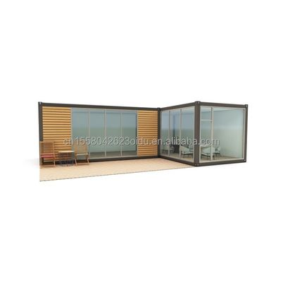 Cuadro de acero acero galvanizado doblado de 180g Cabinas de troncos prefabricadas sencillas Cabinas portátiles de madera para casas pequeñas de 20 pies o 40 pies