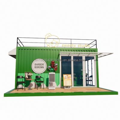 50/75/100mm Panel Sandwich de onda Pared Contenedor portátil de 20 pies Tienda de ropa Tienda móvil prefabricada Tienda minorista pop up